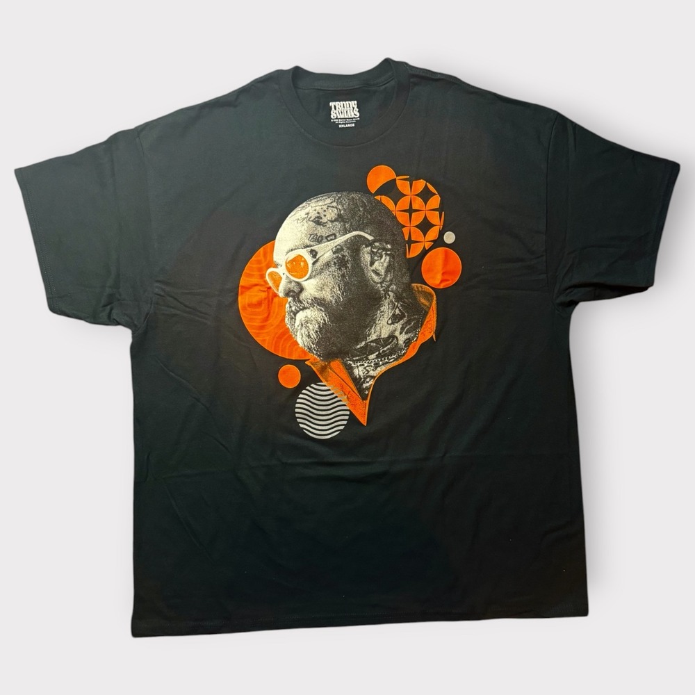 Teddy Swims Graphic Tour T-Shirt Black Orange Portrait Mens XXL 2XL Cotton